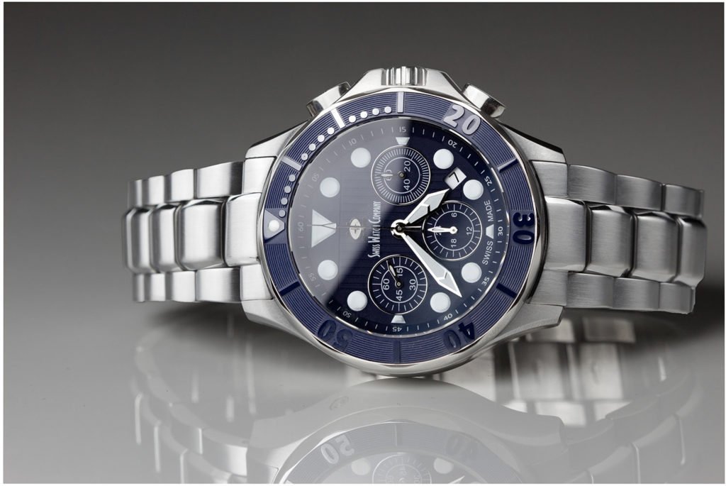 SWC blue Chronograph Swiss Watch Company