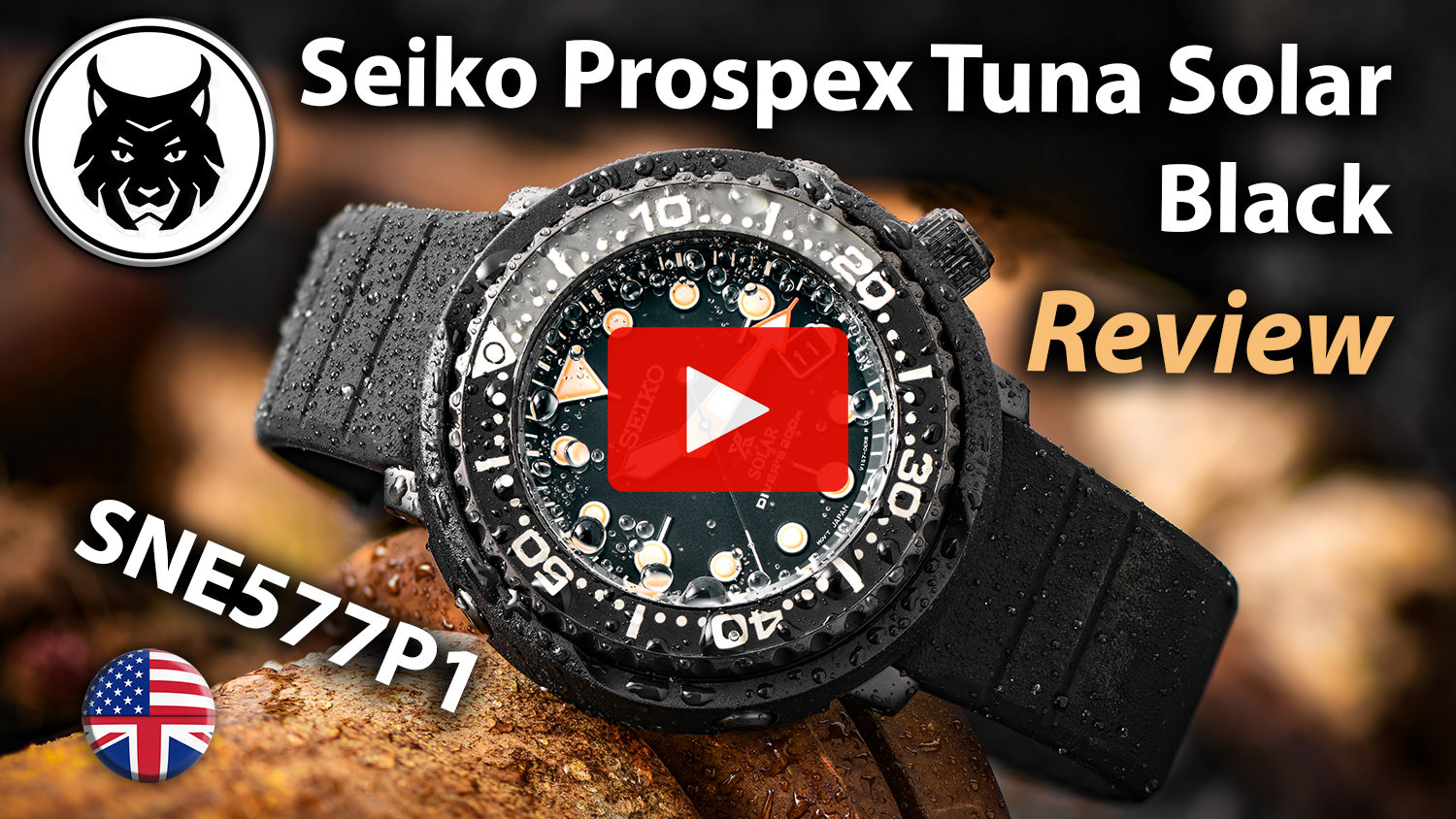 Short YouTube Video Review with hands on, wrist roll, details, ... - Seiko Prospex Tuna Solar Black SNE577P1