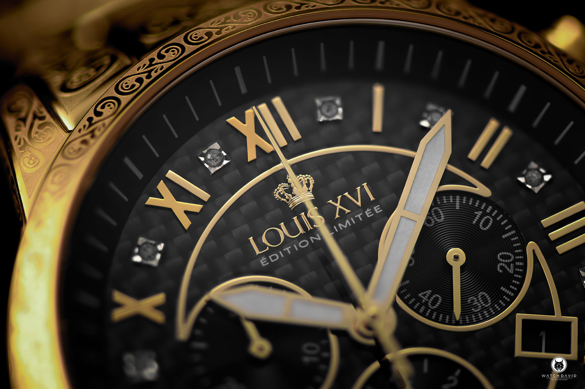 Men's gold Louis XVI watch with steel strap Palais Royale 1087
