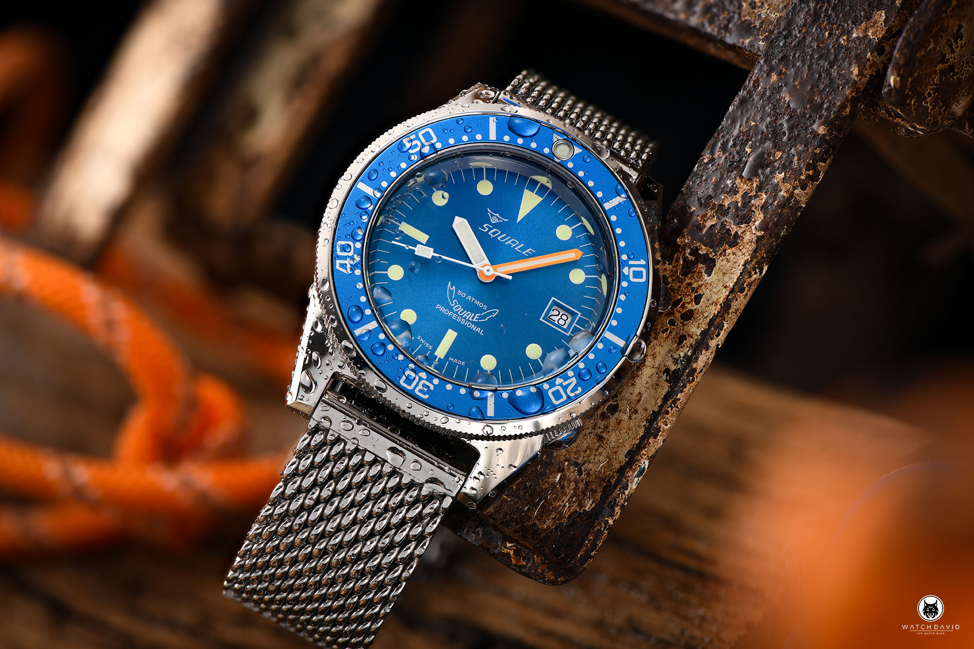 Geckota Sea Hunter Dive Watch - Blue Bezel-nttc.com.vn